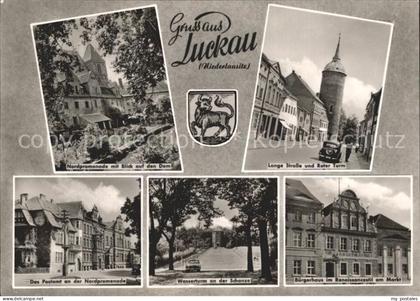 Luckau Niederlausitz Nordpromenade Lange Str Roter Turm Postamt Wasserturm Buerg