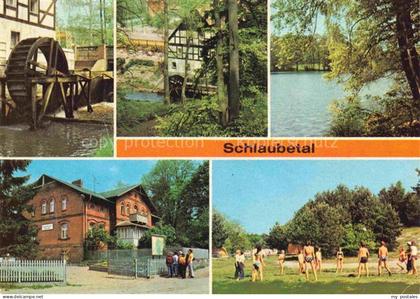 Schlaubetal Muellrose Brandenburg Bremsdorfer-Muehle Wasserrad HO-Gaststaette Kl