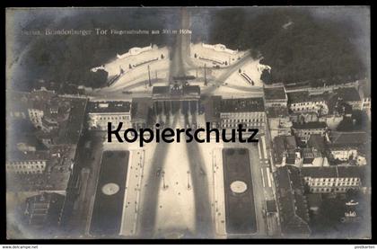ALTE POSTKARTE BERLIN BRANDENBURGER TOR FLIEGERAUFNAHME AUS 300 METER HÖHE 1920 Luftbild postcard AK cpa Ansichtskarte