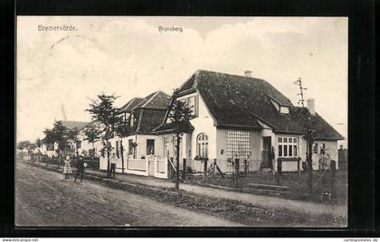 AK Bremervörde, Brunsberg, Strassenpartie mit Villen