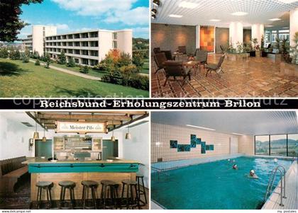 Brilon Hochsauerlandkreis NRW Reichsbund Erholungszentrum Brilon Foyer Bar Halle