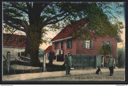 AK Brück /Mark, Revierförsterei mit Garten