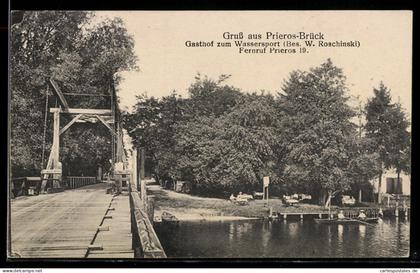 AK Prieros-Brück, Gasthaus zum Wassersport