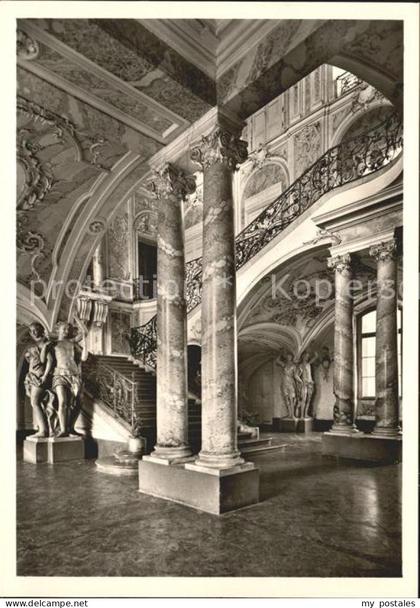 Bruehl Schloss Bruehl Erdgeschoss mit Treppenaufgang