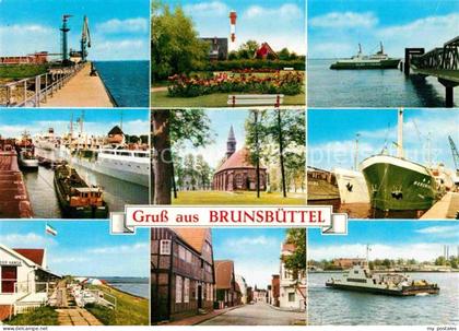 Brunsbuettel Hafen Kirche Ortspartie Bruecke