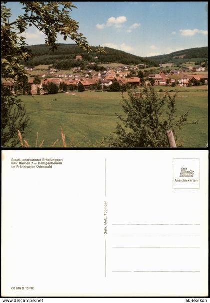 Buchen (Odenwald) Panorama von Buchen 7 Ortsteil Hettigenbeuern Odenwald 1980