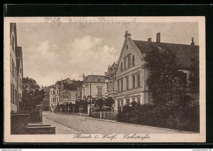 AK Bünde i. W., Eschstrasse mit Villen