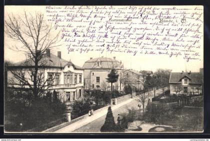 AK Bünde i. W., Gartenstrasse
