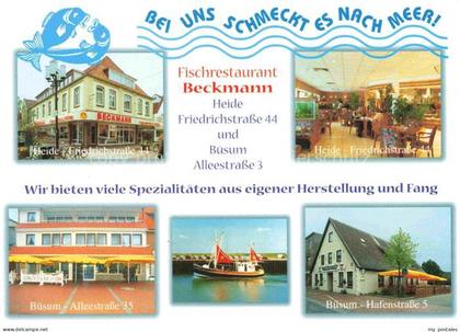 BueSUM Nordseebad Fischrestaurant Beckmnn Heide und Friedrichstrasse Buesum Alle