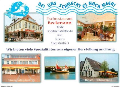 Buesum Nordseebad Fischrestaurants Beckmann Heide Friedrichstrasse Buesum Allees
