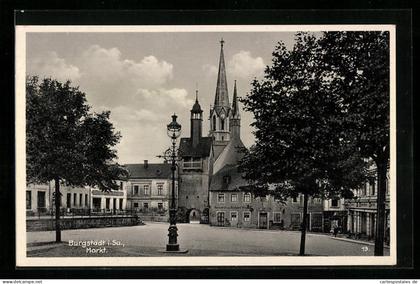 AK Burgstädt i. Sa., Markt
