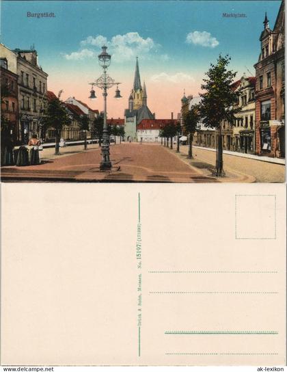 Ansichtskarte Burgstädt Markt 1913