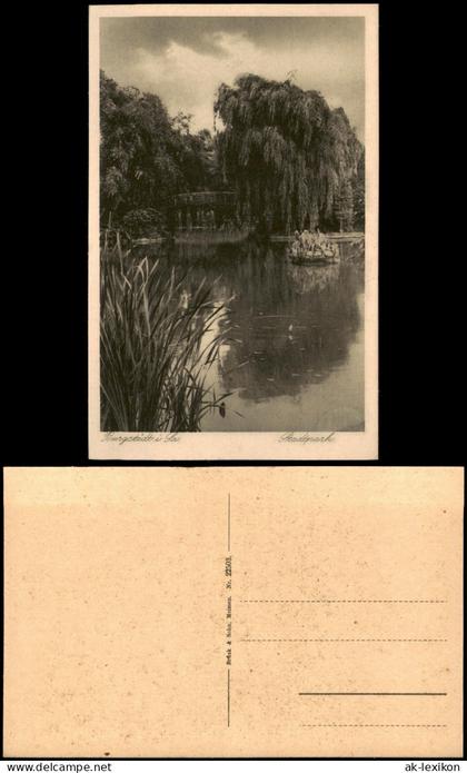 Ansichtskarte Burgstädt Stadtpark Brücke 1928
