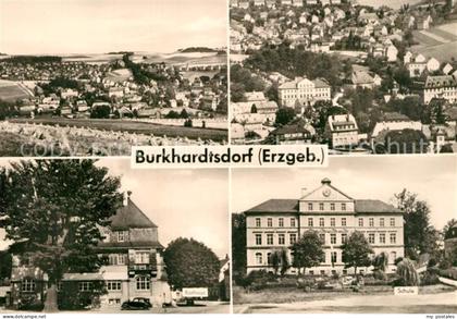 Burkhardtsdorf Rathaus Schule Stadtansichten