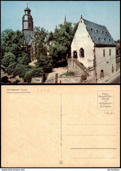 Ansichtskarte Butzbach Heimatmuseum mit Kirche 1965