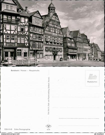 Butzbach Hauptstraße, Partie a.d. Bank Vereinsbank, Fachwerkhäuser 1960