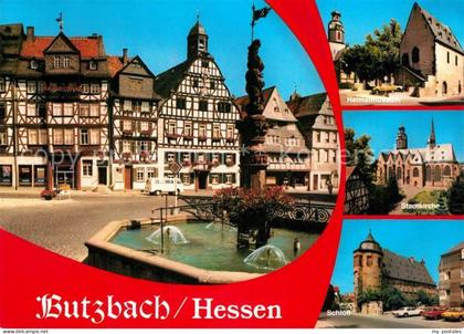 Butzbach Marktplatz Brunnen Rathaus Heimatmuseum Stadtkirche Schloss