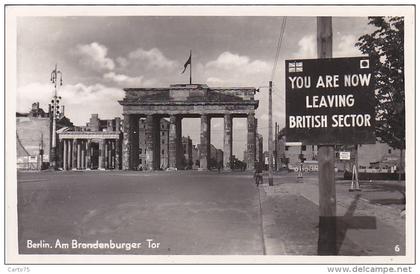 Allemagne -  Berlin - Mur de Berlin - Brandenburger Tor - 1955