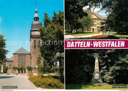 Datteln Amanduskirche Kriegerdenkmal Rathaus