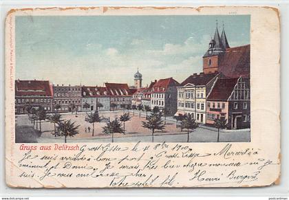 Deutschland - DELITZSCH - Hauptplatz - DIE POSTKARTE IST SEHR BESCHÄDIGT