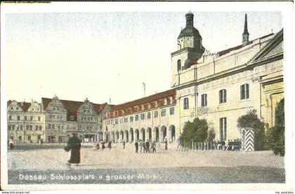 Dessau-Rosslau Dessau Markt Schlossplatz ungelaufen ca. 1920