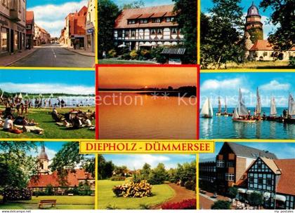 Diepholz Duemmersee Hafen Strand Park Abendstimmung