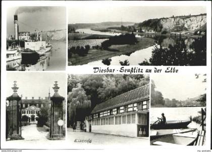 Diesbar-Seusslitz Eiscafe Dampfer Krippen x 1984
