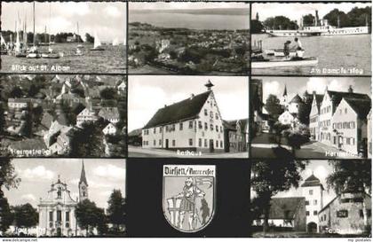 Diessen Ammersee Diessen See Steg Herrnstrasse Rathaus Kirche Turm o 1956