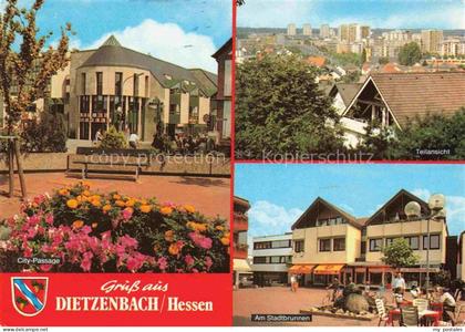 Dietzenbach Offenbach Main Hessen City Passage Teilansicht Am Stadtbrunnen