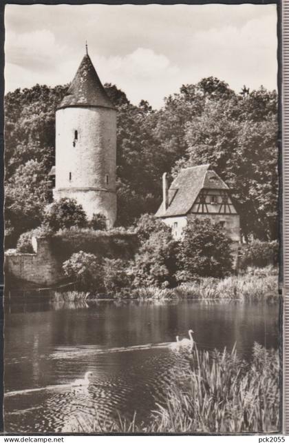 DINKELSBÜHL, die tausendjährige Stadt - Faulturm - nicht gelaufen  ( AK 7462 )