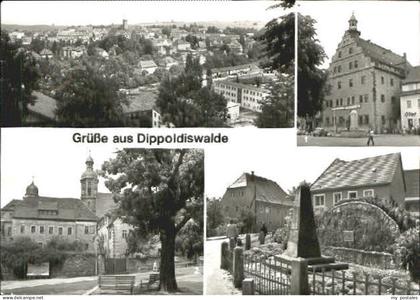 Dippoldiswalde Osterzgebirge Dippoldiswalde Rathaus Schloss Denkmal x 1983