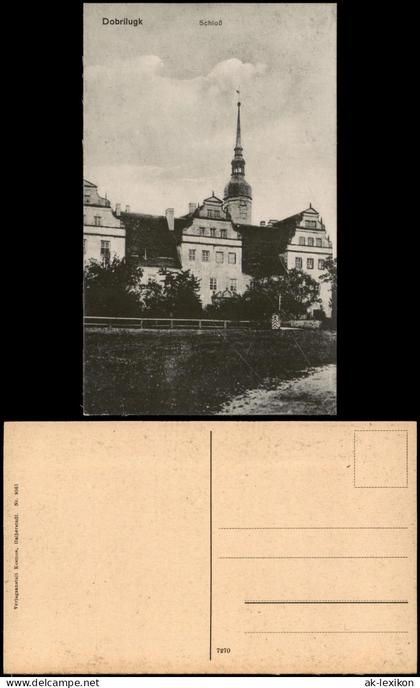 Ansichtskarte Doberlug-Kirchhain Dobrilugk Partie am Schloß 1910