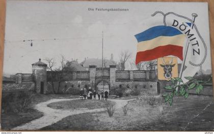 Festungsbastion Dömitz , 1914 , Festung , Mecklenburg , AK , alte Ansichtskarte !!