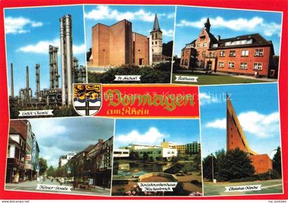 DORMAGEN Erdoel-Chemie Kirche Rathaus Koelner Strasse Krankenhaus Hackenbroich