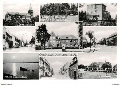 Dormagen Kath Kirche Ehrenmal Ev Kirche Koelner Strasse Rathaus Langemark Strass