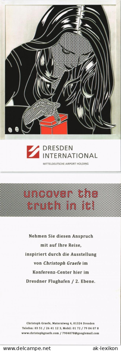 Ansichtskarte Klotzsche-Dresden Werbekarte Flughafen 1995