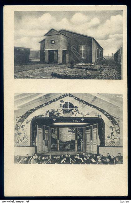 cpa carte photo d' Allemagne Lager Dülmen - Théâtre des prisonniers de guerre du camp de Duelmen -  JU25-78