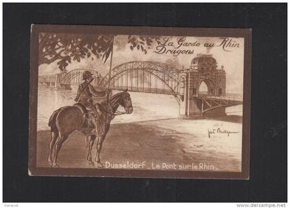 AK Rheinbesetzung Frankreich France La Garde au Rhin Dragons Düsseldorf