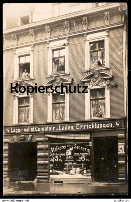 ALTE FOTO POSTKARTE DÜSSELDORF BENRATH MOLKEREI ZUR SENNERIN FAMILIE GEIER Schild Düsseldofer Bürgerbräu Ansichtskarte