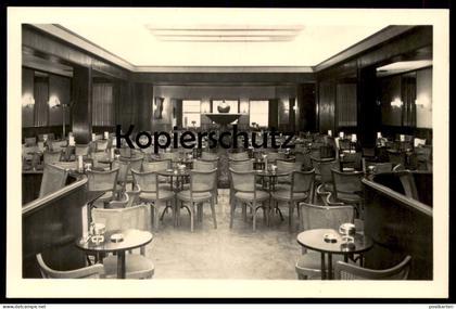 ALTE POSTKARTE CAFÉ HEMESATH DÜSSELDORF KÖNIGSALLEE Brunnen fontaine fountain cpa postcard AK Ansichtskarte