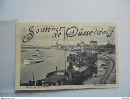 Souvenir de DÜSSELDORF Gruss aus Rheinansicht  Port Bateau Carte Postale  Postcard