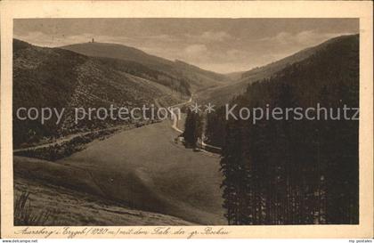 Auersberg Wildenthal Panorama Tal der grossen Bockau Unterkunftshaus Aussichtstu