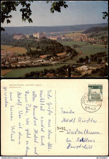 Ansichtskarte Eichstätt WILLIBALDSBURG EICHSTÄTT Bayern Gesamtansicht 1970