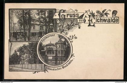 Lithographie Eichwalde, Restaurant Schwedisches Blockhaus