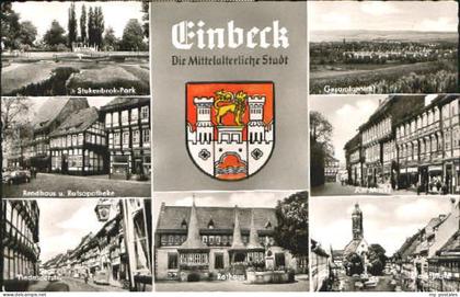Einbeck Niedersachsen Einbeck Park Apotheke Rathaus Markt x 1958