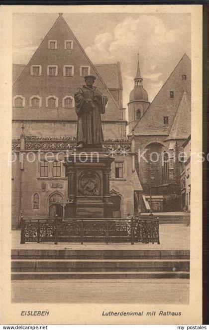 Eisleben Lutherdenkmal Rathaus