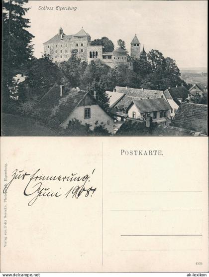 Ansichtskarte Elgersburg Schloss Elgersburg - Häuser 1908