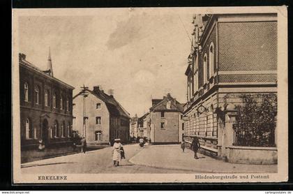 AK Erkelenz, Hindenburgstrasse und Postamt