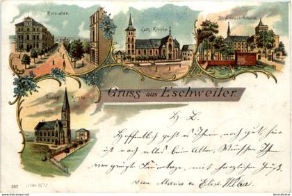 Gruss aus Eschweiler - Litho