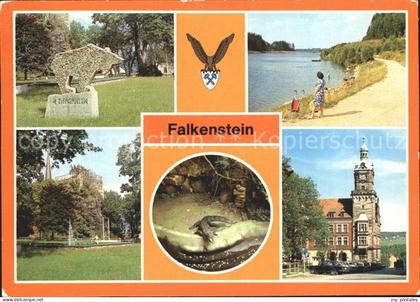 Falkenstein Vogtland Schlossteich Talsperre Schlossfelsen Nilkrokodil Rathaus